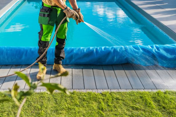 Poolside Patio Cleaning